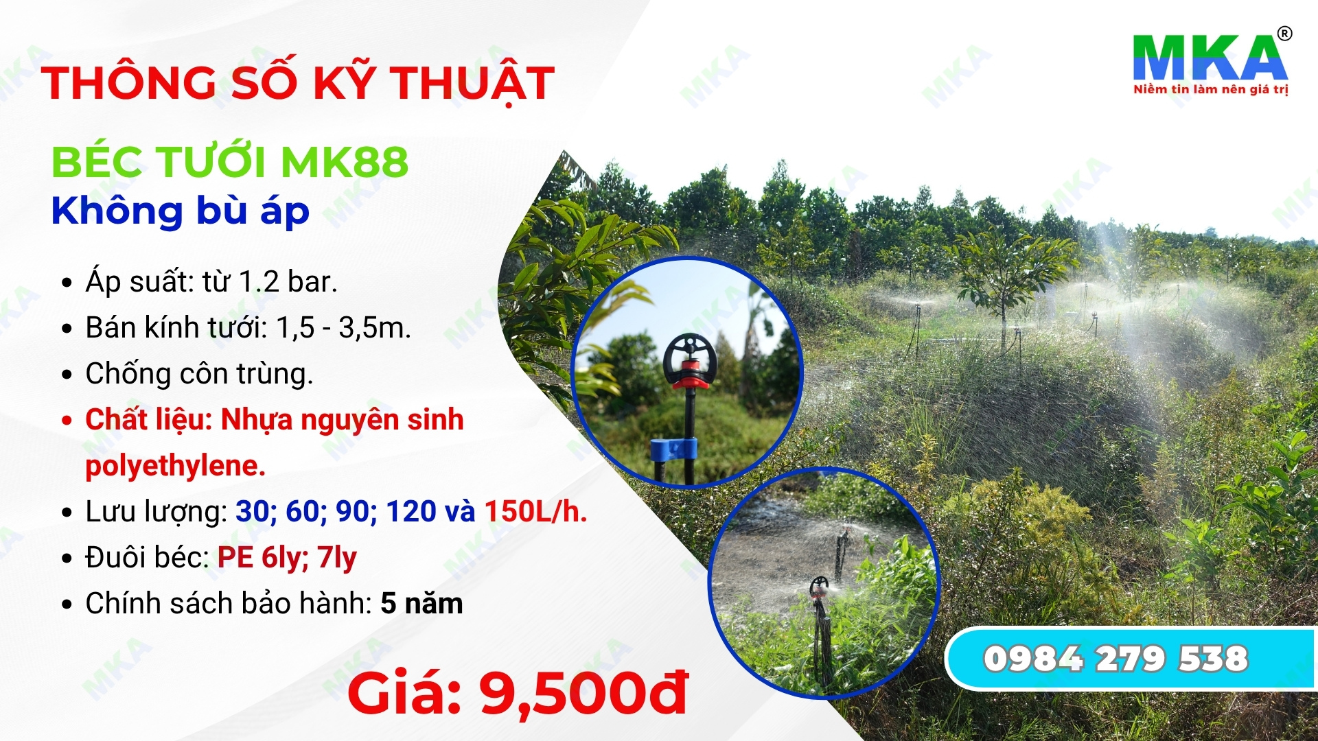 Cấu tạo và thông số chi tiết của béc MK88